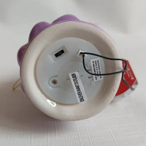 Mr. Christmas 5" Nostalgic Ceramic Lit Tree Ornament, Lavender Christmas - Picture 2 of 6